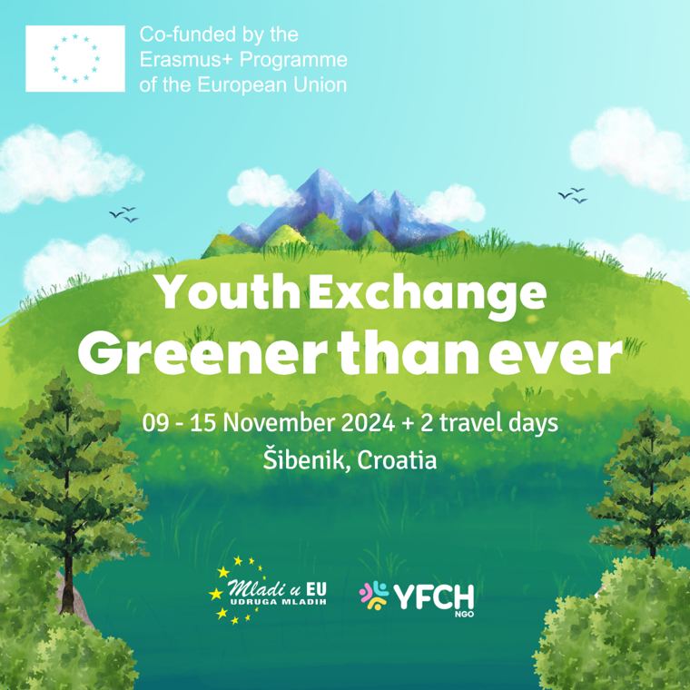 Call poster for Youth Exchange: Greener than Ever